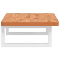 Badkamer wandschap staal en massief beukenhout - thumbnail