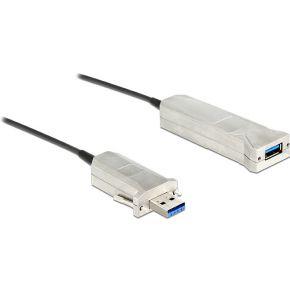 DeLOCK 20m USB3.0-A + USB Micro-B/USB3.0-A USB-kabel 3.2 Gen 1 (3.1 Gen 1) USB A USB A/Micro-USB B Zwart, Zilver