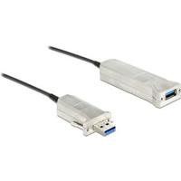 DeLOCK 20m USB3.0-A + USB Micro-B/USB3.0-A USB-kabel 3.2 Gen 1 (3.1 Gen 1) USB A USB A/Micro-USB B Zwart, Zilver - thumbnail