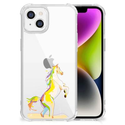 iPhone 14 Stevig | Bumper Hoesje | Horse Color