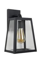 Lucide MATSLOT - Wandlamp Binnen/Buiten - 1xE27 - IP23 - Zwart - thumbnail