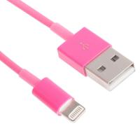 USB Sync Data / laad Kabel voor iPhone 6 / 6S & 6 Plus / 6S Plus, iPhone 5 & 5S & 5C, iPad Air, Lengte: 1 meter, Compatibel met iOS 8.0(hard roze) - thumbnail