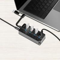 LogiLink UA0419 USB 3.2 Gen 1-hub Zwart - thumbnail