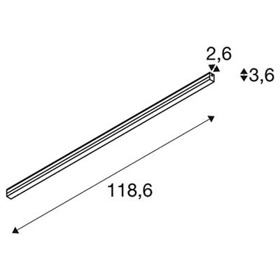 SLV Led keukenverlichtingBatten 18w - 3000K - 118cm wit - 1006124
