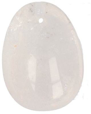 Yoni Ei Bergkristal - Top geboord (45 x 30 mm)