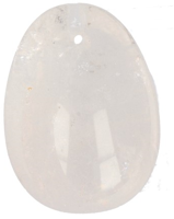 Yoni Ei Bergkristal - Top geboord (45 x 30 mm) - thumbnail