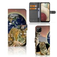 Samsung Galaxy A12 | Telefoonhoesje | Met pasjeshouder | Roofdieren - thumbnail