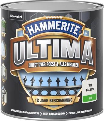 Hammerite Ultima Mat | Wit | RAL9016 | 250ml - 5566479