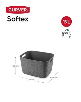 Curver softex opbergmand l 19l antraciet Curver softex opbergmand l 19l antraciet