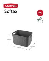Curver Softex opbergmand L 19 liter antraciet - thumbnail