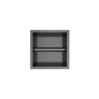 Hotbath &More Inbouwnis en Borstelgarnituur - 16 x 16 x 126 cm - Geborsteld Gunmetal PVD - thumbnail