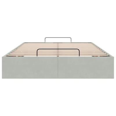 Bedframe zonder matras 120x200 cm fluweel lichtgrijs