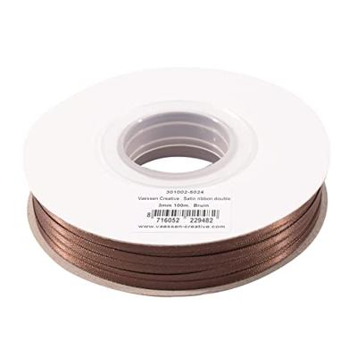 Vaessen Creative • satijnlint 100mx3mm bruin