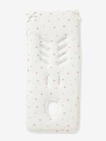 Omkeerbare bescherming voor zitting kinderwagen hartjesprint - thumbnail