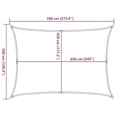 VidaXL Zonnezeil 160 g/m² rechthoekig 5x7 m hdpe geel VidaXL Zonnezeil 160 g/m² rechthoekig 5x7 m hdpe geel