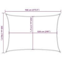 VidaXL Zonnezeil 160 g/m² rechthoekig 5x7 m hdpe geel - thumbnail
