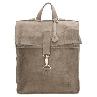 Handgemaakte leren rugzak #05 Licht grijs