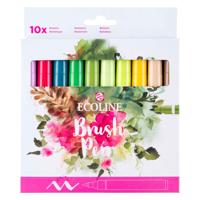 Bruynzeel Ecoline brush pen set botanisch, 10 kleuren - thumbnail