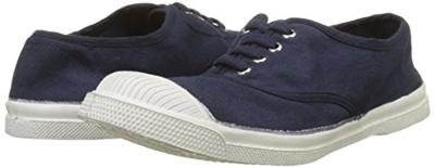 Katoenen tennisschoenen voor kinderen met vetersluiting BENSIMON® marineblauw