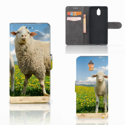 Nokia 3.1 (2018) | Telefoonhoesje | Met pasjeshouder | Schaap en Lammetje Nokia 3.1 (2018) | Telefoonhoesje | Met pasjeshouder | Schaap en Lammetje