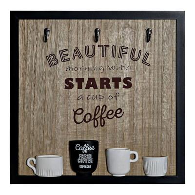 Wandkapstok DKD Home Decor 8424001775712 Hout Hars Hout MDF Vintage 41 x 3 x 41 cm Wandkapstok DKD Home Decor 8424001775712 Hout Hars Hout MDF Vintage 41 x 3 x 41 cm