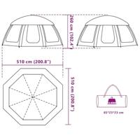 Zwembadtent uitneembare buiten- gaaswanden 510x510 cm zeegroen - thumbnail