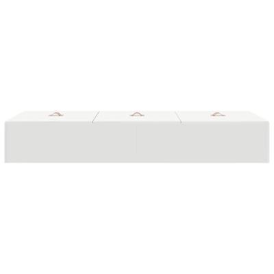 Bedframe met opslag Wit 200 x 90 x 31.5 cm Bewerkt hout