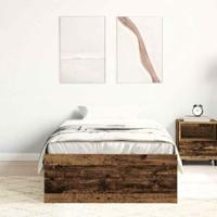 Bedframe zonder matras bewerkt 90x190 cm bewerkt hout oud - thumbnail