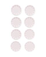 HEMA Gebaksbordje lichtroze streep 8 stuks - thumbnail