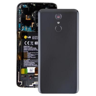 Batterij achtercover met camera lens & vingerafdruk sensor voor LG Q7/Q7 PLUS (zwart)