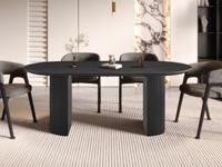 Ovale eettafel LARUSSO 200 cm donkerbruin - thumbnail