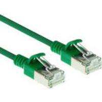 ACT DC7752 LSZH U/FTP CAT6A Datacenter Slimline Patchkabel Snagless | RJ45 Connectoren | Groen | 25 cm - thumbnail