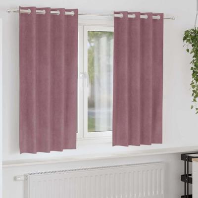 VidaXL Verduisterende gordijnen 2 pcs donkerroze 140 x 175 cm fluweel