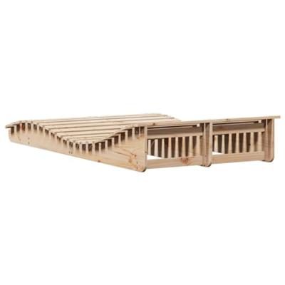 Ligbed 205x110x31,5 cm massief grenenhout