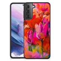 Kleurrijke Telefoonhoesje Samsung Galaxy S21 Plus Tulips - thumbnail