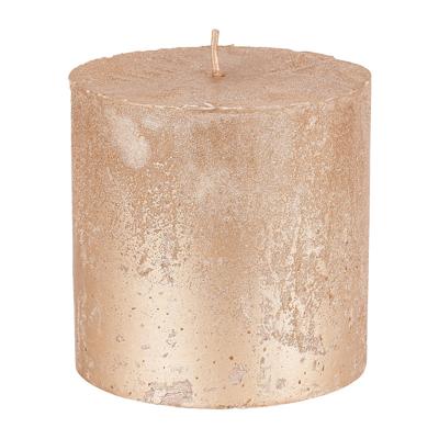 Kaars rustiek - zilver - ø10x10 cm Kaars rustiek - zilver - ø10x10 cm