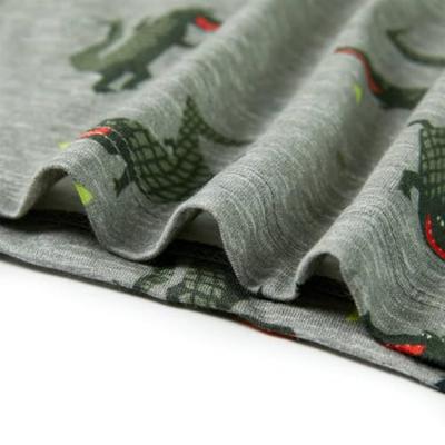 Kindershirt 116 gemleerd lichtkaki