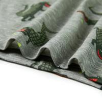 Kindershirt 128 gemleerd lichtkaki - thumbnail