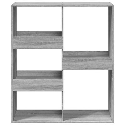 Boekenkast 100x33x155,5 cm bewerkt hout grijs sonoma eiken