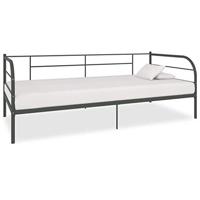 VidaXL Bedbank metaal grijs 90x200 cm - thumbnail