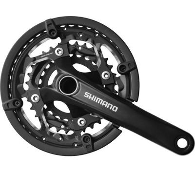 Shimano Crankstel 3 x 10-speed trekking fc-t551 - 175/48-36-26t - incl. bb52 - zwart Shimano Crankstel 3 x 10-speed trekking fc-t551 - 175/48-36-26t - incl. bb52 - zwart