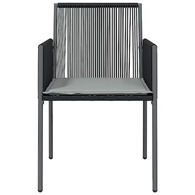 Tuinstoelen 2 st met kussens 54x60,5x83,5 cm poly rattan zwart