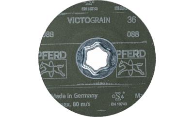 PFERD TOOLS 64111636 Combiclick fiberschijf Ø 115 mm Victograin 36 maximaal vermogen op staal Diameter 115 mm PFERD TOOLS 64111636 Combiclick fiberschijf Ø 115 mm Victograin 36 maximaal vermogen op staal Diameter 115 mm