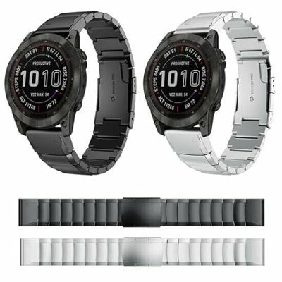 By Qubix - Stainless steel schakelband - Zwart - Compatible met Garmin Instinct E - 40mm - Compatible Garmin bandje - Bandbreedte: 20mm