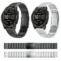 By Qubix - Stainless steel schakelband - Zwart - Compatible met Garmin Instinct E - 40mm - Compatible Garmin bandje - Bandbreedte: 20mm - thumbnail