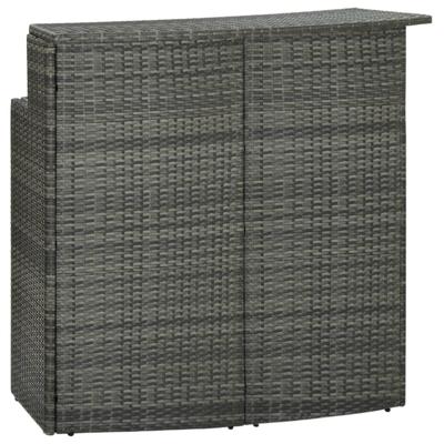 Tuinbartafel 120x55x110 cm poly rattan grijs Tuinbartafel 120x55x110 cm poly rattan grijs
