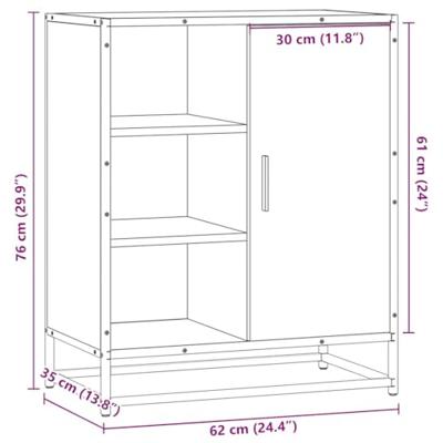 Dressoir 62x35x76 cm bewerkt hout zwart Dressoir 62x35x76 cm bewerkt hout zwart