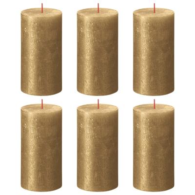 Bolsius stompkaars shimmer 130/68 gold a4