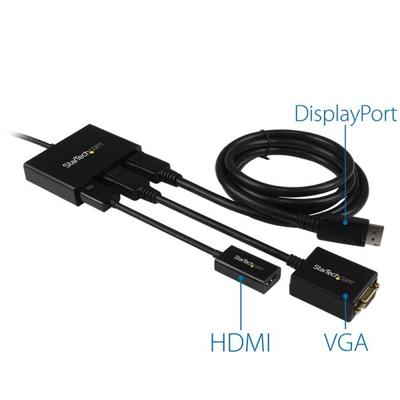 Multi Stream Transport Hub - Videosplitter - DisplayPort 1.2 - naar drievoudige - DisplayPort - MST-hub - desktop
