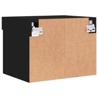 Nachtkastje met LED's wandgemonteerd zwart - thumbnail